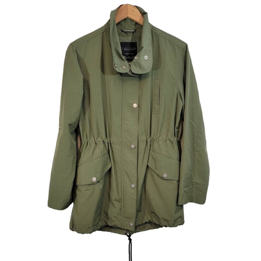 Sanctuary Jacket Scout Green Anorak Trench Coat Sz S